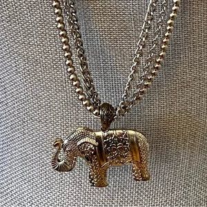 Handcrafted elephant pendant necklace